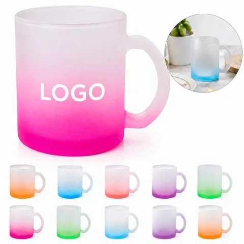 Frosted Glass Mug for Coffee Tea, Microwave Dishwasher Safe
