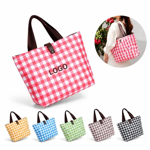 Waterproof Foldable Oxford Shopping Bag with Reinforced