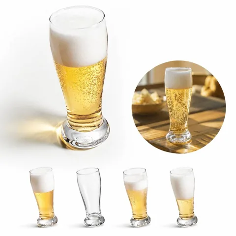 10oz Clear Glass Beer Mugs with Handle, Fade-Proof Pint 2