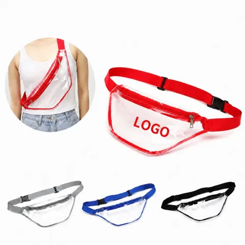 Clear PVC Waist Pack with Multiple Compartments