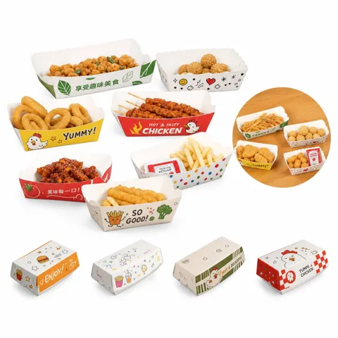 Disposable Heavy Cardboard Trays, 100-Pack Eco-Friendly 2