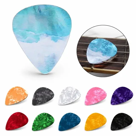 Classic Celluloid Guitar Pick Medium Gauge for Acoustic & 2
