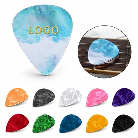 Classic Celluloid Guitar Pick Medium Gauge for Acoustic &