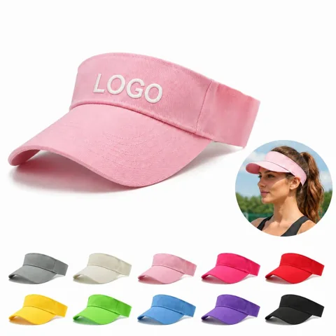 Lightweight Golf Visor with UV-Blocking Curved Brim