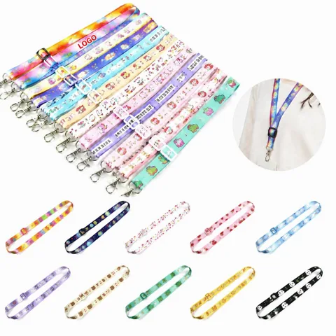 Custom Double Open Ended Imprint Lanyard with Breakaway