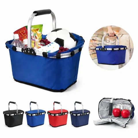 Foldable Insulated Picnic Basket with Secure Zipper Closure 2