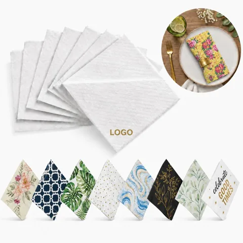 Recycled White 2-Ply Napkin for Dining, Absorbent & Soft