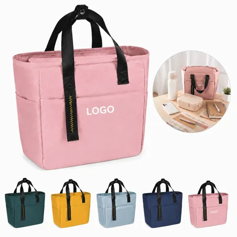 Insulated Oxford Lunch Tote Bag with Thermal Lining