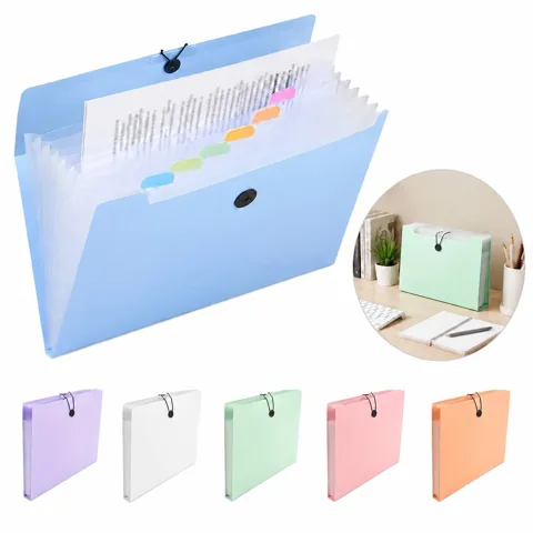 Accordion A4 Organizer Folder with 8 Compartments for Everyday Use 2
