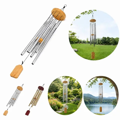 Classic 6-Tube Aluminum Wind Chimes for Outdoor Calming 2