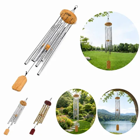 Classic 6-Tube Aluminum Wind Chimes for Outdoor Calming 1