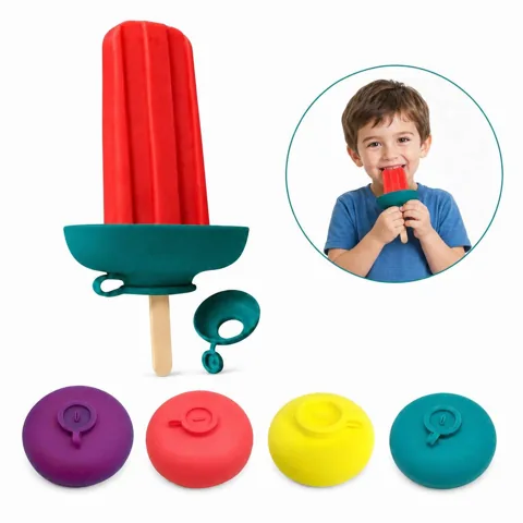 Drip-Free Silicone Frozen Treat Holder with Drip Guard, 2