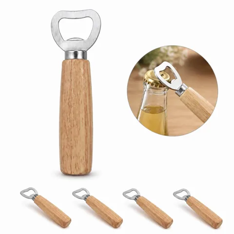 Wooden Grip Stainless Steel Bottle Opener for Beer 2