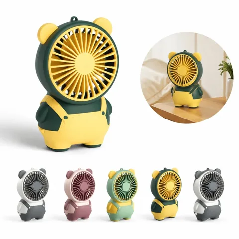 Cute Bear-Shaped USB Mini Fan, Portable Quiet Cooling Desk 2