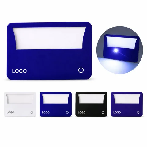 3X LED Credit Card Magnifier with Light for Low-Light