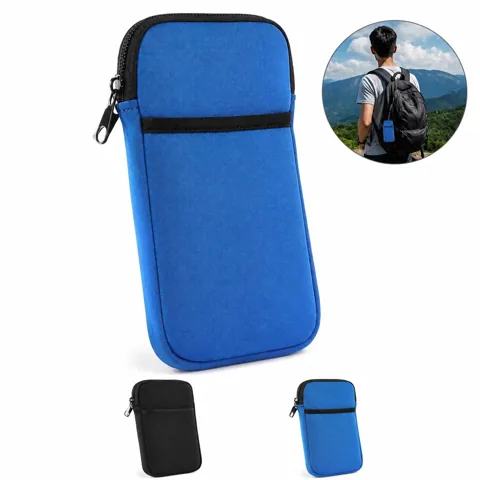 Chloroprene Zipper Eyeglass Case with Clip, Protective 2