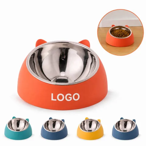Ergonomic Stainless Steel Pet Bowls, Non-Slip Eco-Friendly