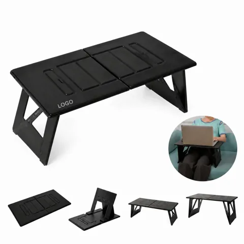 Foldable PU Laptop Desk with Adjustable Angle for Car Travel