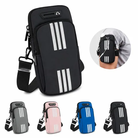 Double Deck Running Armband Phone Holder with Touchscreen 2