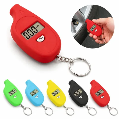 Mini Digital Tire Pressure Gauge with Keychain, PSI/BAR/KPA 2