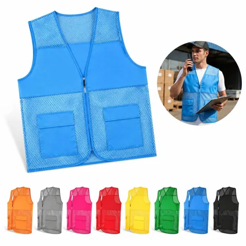 Quick-Dry Breathable Mesh Vest with Multi-Pockets for Everyday Use 2