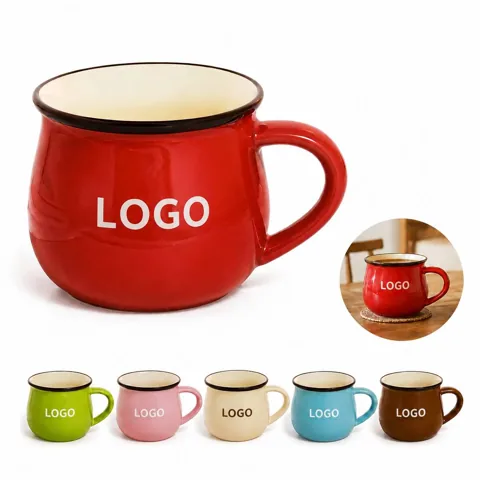 Ceramic Egg-Shaped Mug 12oz for Coffee, Tea, and Hot