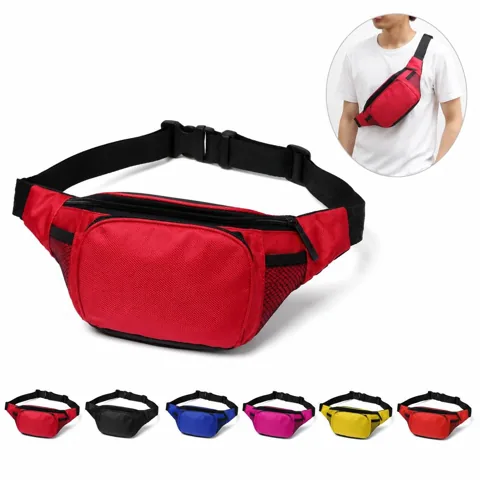 Polyester Waistpack with Water-Resistant Zippered Storage 2