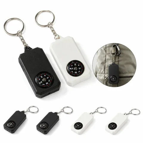 Compact Magnetic Compass Keychain for Outdoor Navigation 2