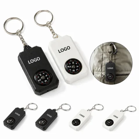 Compact Magnetic Compass Keychain for Outdoor Navigation
