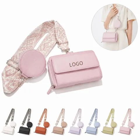 Multi-Compartment Crossbody Bag with Adjustable Strap
