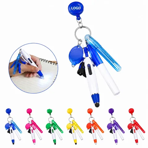 Retractable Nurse Pen Set with LED Light and Badge Reel