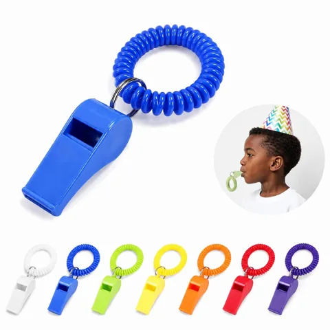 ABS Plastic Whistle with Coil Loud Emergency Survival 2