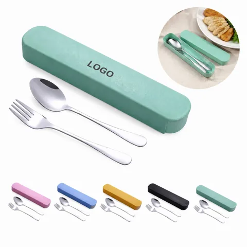 Portable Stainless Steel Spoon Fork Set for Travel Camping
