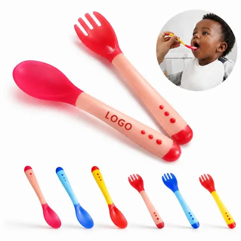 Heat-Sensing Baby Spoon with Soft Silicone Tip for Safe