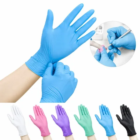 Powder-Free Nitrile Gloves, Thickened Disposable Latex-Free 2