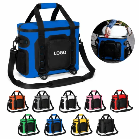 Waterproof Insulated Cooler Bag for 20 Cans, Portable Soft