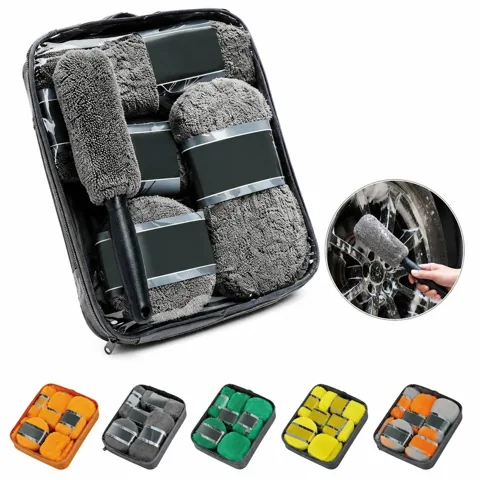 9-Piece Microfiber Car Cleaning Kit for Auto Detailing, 2