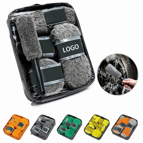 9-Piece Microfiber Car Cleaning Kit for Auto Detailing,
