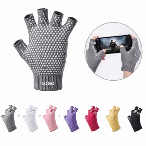 Winter Fleece Fingerless Gloves with Touchscreen Tips