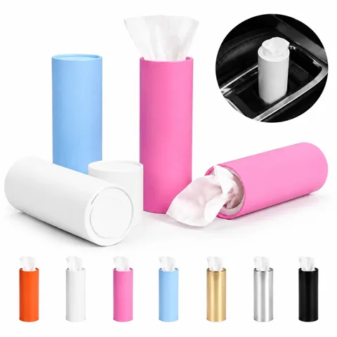 Customizable Wall-Mounted Car Tissue Holder with Ad Display 2