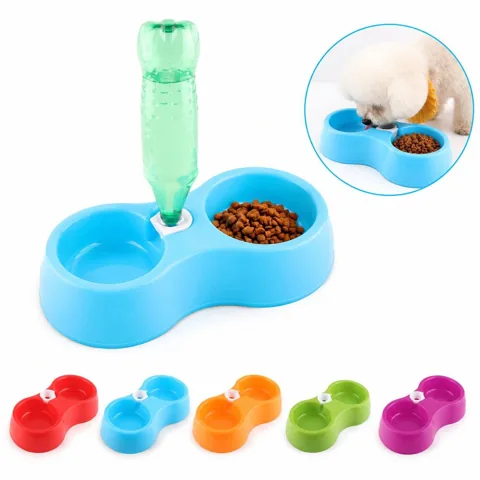 Automatic Pet Feeding Bowl with Dual Compartments for Food 2