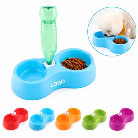 Automatic Pet Feeding Bowl with Dual Compartments for Food