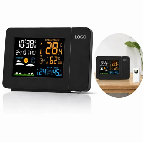 Projection Alarm Weather Station with Indoor Outdoor