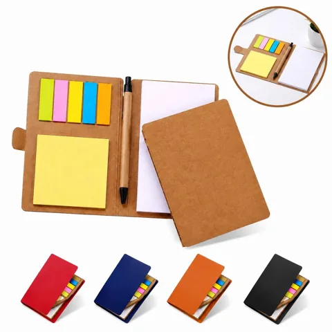 Kraft Paper Notebook with Pen and Stickers, Eco-Friendly 2