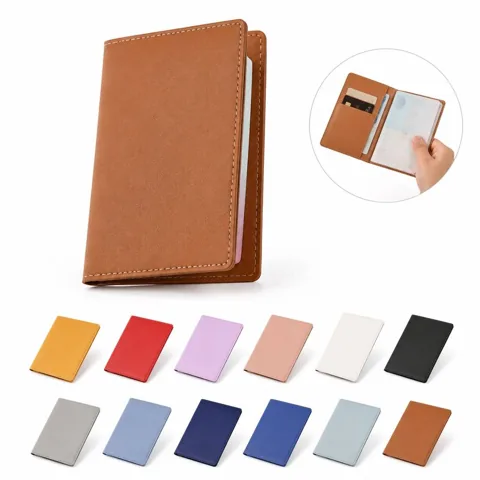 PU Leather Passport Holder with Multiple Card Slots 2