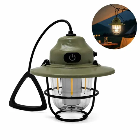 Rechargeable Vintage Lantern with Adjustable LED Light for Everyday Use 2
