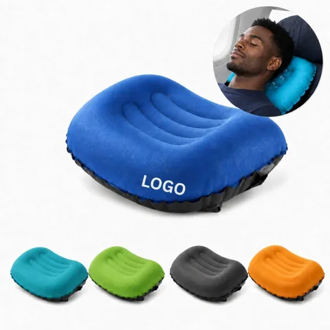 Inflatable Ergonomic Travel Pillow with Storage Bag for Everyday Use