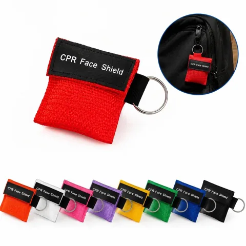 Portable CPR Face Shield with Keychain One-Way Valve 2