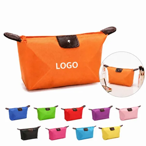Foldable Water-Resistant Travel Makeup Bag with Adjustable