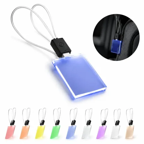 Rechargeable LED Glow Acrylic Lanyard Badge Holder 2